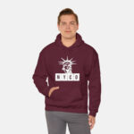 NYCO Maroon Hoodie Sweatshirt