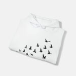 Flying Birds White Hoodie