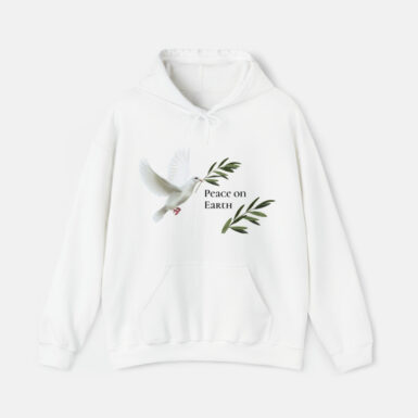 Peace on Earth Pigeon White Hoodie