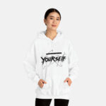 White Graphic Hoodie Slogan Dress Yourself