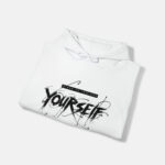 White Graphic Hoodie Slogan Dress Yourself