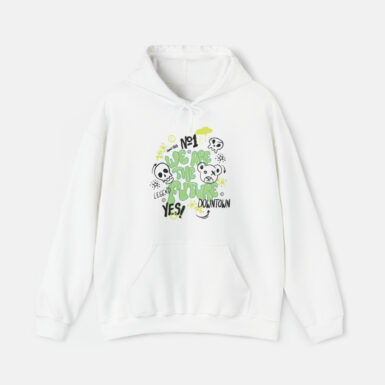 White Graphic Hoodie