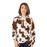 Black And Brown Cow Print Hoodie