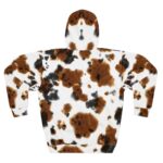 Black And Brown Cow Print Hoodie