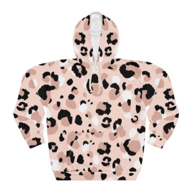 Leopard Pullover Pink and Black Skin Hoodie