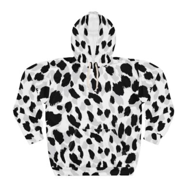 Leopard black and Gray skin Pullover Hoodie