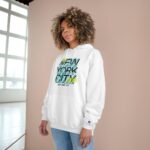 White Champion Sweatshirt with NYC Graphics