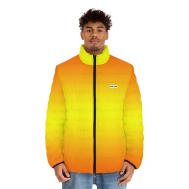 Men's Crusta and Yellow Color Puffer Jacket