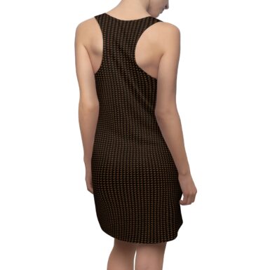 Women's Luxury Fabric Pattern Cut & Sew Racerback Dress