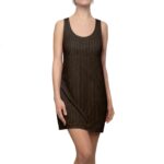 Women's Luxury Fabric Pattern Cut & Sew Racerback Dress