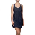 Women's Pinstripe Dark Blue Narrow Lines Dress