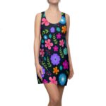 Colorful flowers Background Racerback Dress