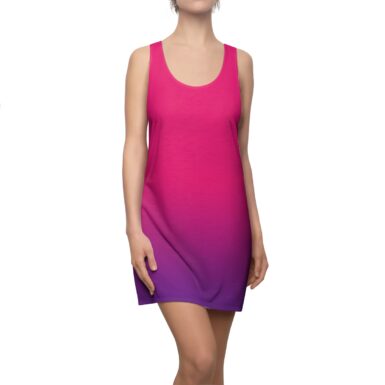 Women's Pink and Purple Dress