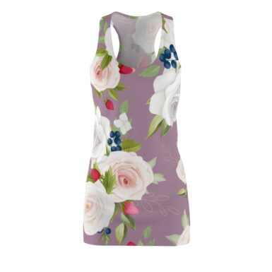 Roses Flower and Strawberry Racerback Dress