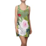 Women's White Rose floral Racerback Dress