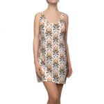 Women's Hand Drawn Retro Flower Racerback Dress