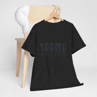 Thrive printed Cotton Black t shirt